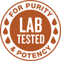 For Purity Lab Tested and Potency Batch in Brown Color