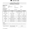 Vacore nutrition BCAA Lemon certificate of analysis template.