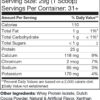 A nutrition label showing the ingredients of a Protein Isolate chocolate.