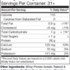 A Supplement Facts of Protein Powder Chart