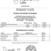 Nutricap labs BCAA Fruit Punch certificate of analysis.