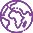 An Earth Logo in Purple Color Small Size
